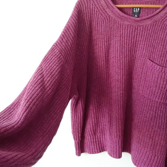 GAP 100% Cotton Slouchy Ribbed Sweater Large Tall - Picture 3 of 7